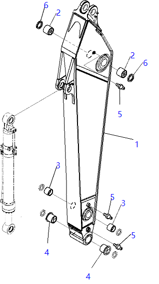 207-70-72460 207-70-72360 Bushing KOMATSU Excavator Spare Parts For PC360LC-10