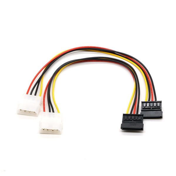Quality Molex 5.08 To Sata wire harnesses Computer Hard Disk Cable 18AWG 500mm for sale