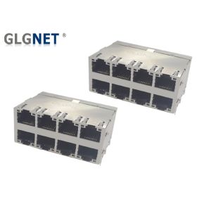 Wholesale Stacked Structure Right Angle Ethernet Jack 60W UPOE+ 10G RJ45 720mA MAX per pair from china suppliers