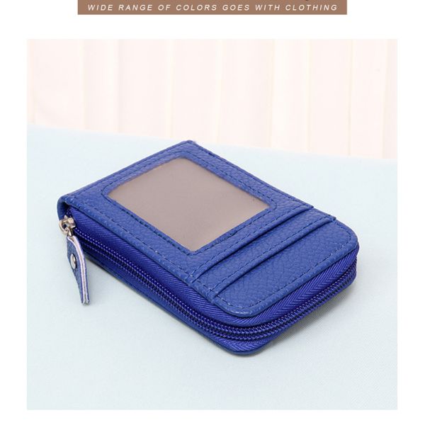 12 Slots Rfid Anti-Theft Wallet Popular Zippered Credit Card Bag for Low MOQ Mix Models