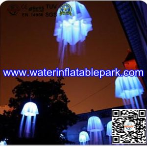 Customise Inflatable Jellyfish Decoration , Inflatable Stage Decoration with