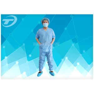 China SMS Patient Hospital Disposable Scrub Suits Soft Disposable Medical Gowns , CE certified on sale