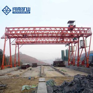 A Type 50T Double Girder Trussed Gantry Crane Electrical Mobile With Saddle
