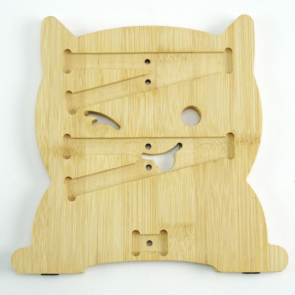 23.8cm BV Adjustable Raised Dog Bowls Bamboo Stand Sloped