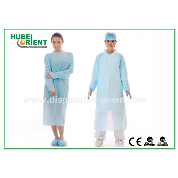 Blue CPE Surgical Gown