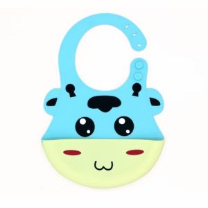 SGS Children'S Two Color Waterproof Silicone Snap On Bib