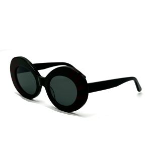 AS102 Womens Round Acetate Frame Sunglasses 100% UV Protection
