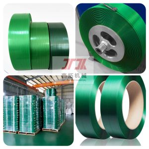 Custom Green Embossed Pallet Packing Strapping Plastic PET Strap Belt For