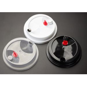 Wholesale Biodegradable Plastic Paper Cup Covers , Disposable Cup Lids Shapes Customized from china suppliers
