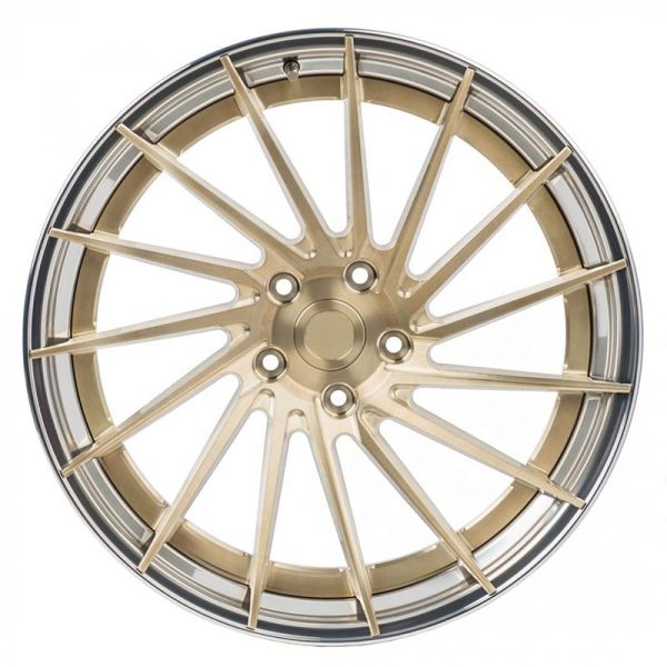 Customized luxury 2 piece forged alloy wheels for high end racing cars