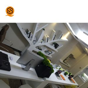 Exquisite Workmanship Office Desk And Cabinet Combo With Artificial Stone