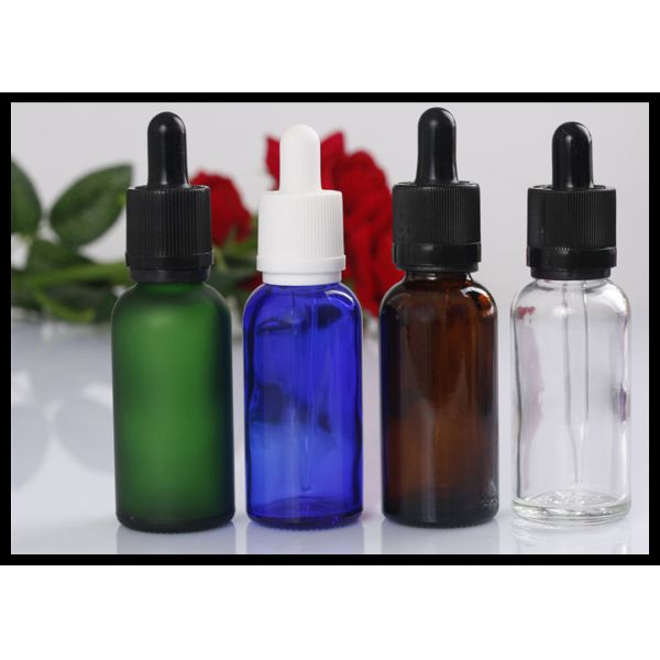 Blue Garomatherapy Oil Bottles 30ml , Pharmaceutical Empty Essential Oil Bottles