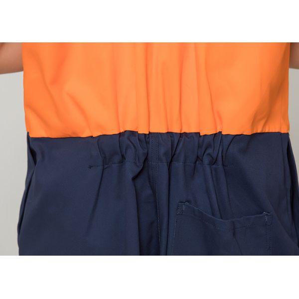 Double Stitching Safety Work Clothes High Visable Orange Jacket Bib Pants Suit