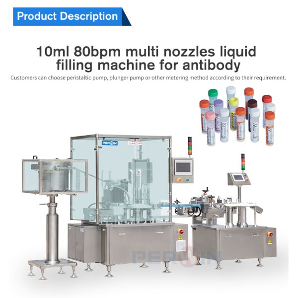 GMP 4000BPH plc test tube filler Capping Labeling