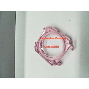 Pink Sapphire Crystal Watch Case Polished Surface Wear Scratch Resistance