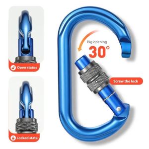 Industrial Applications 25kN Round Aluminum Locking Carabiner Clip with Snap