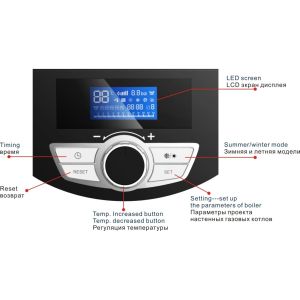 High Power Hot Water Gas Boiler , Wall Hung Boiler With Large LCD Screen Display
