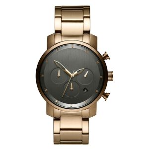 China Gold plated brushed face stainless steel back quartz quality watches on sale
