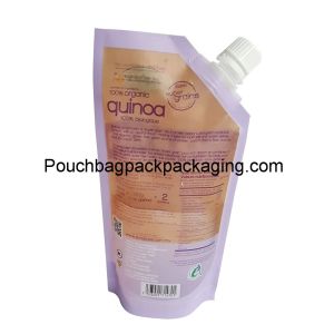 Stand up pouch with spout for beverage, reusable and foldable for liquid