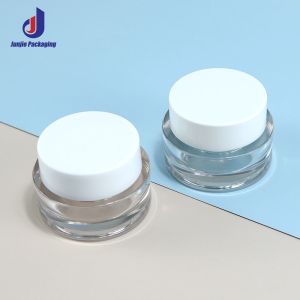 Transparent 50G Acrylic Double Wall Jar for Cosmetic Cream PETG Base Material