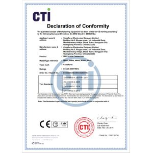 Dongguan Cableforce Electronics Co., Ltd Certifications