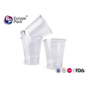 Round Shape Dessert Disposable Clear Plastic Cups 35G 300ml 10Oz