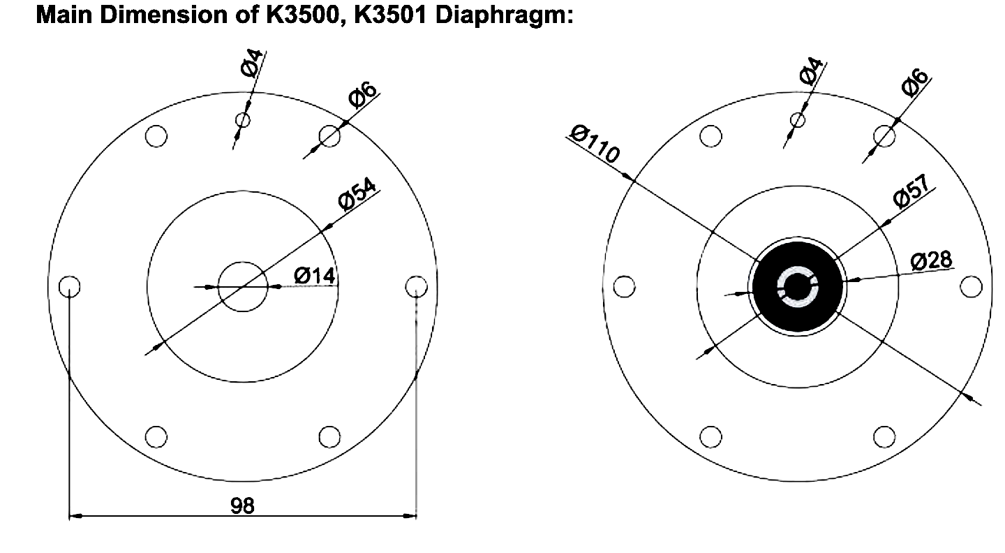 GOYEN 1.5-inch K3500 Fluororubber Diaphragm Repair Kit Electromagnetic Pulse Valve CA35T/RCA35T
