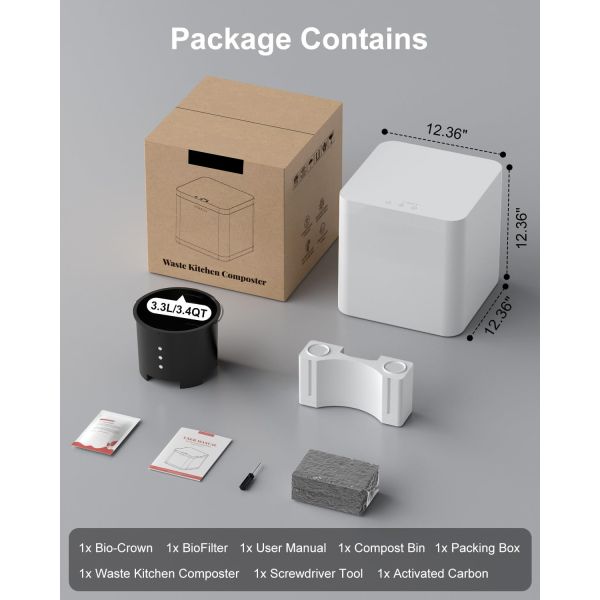 Quality 3L Food Compost Machine Automatic With Auto Reverse Grind System for sale