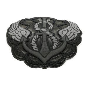 Wholesale Leather Durable 3D Embroidered Patches Laser Cut Border Shape Customized from china suppliers