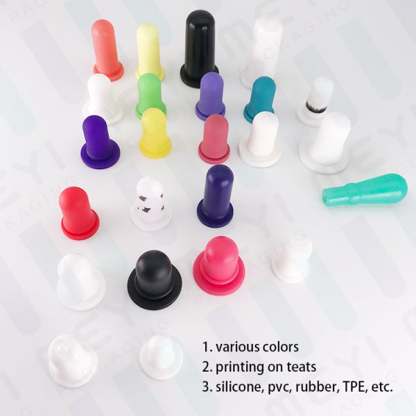PP Ribbed 18/400 Rubber Teat Dropper For Essential Oil Packaging