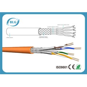 600 MHz Cat 7 Cable 1000 FT , Cat 7 Shielded Ethernet Cable HDPE Insulation