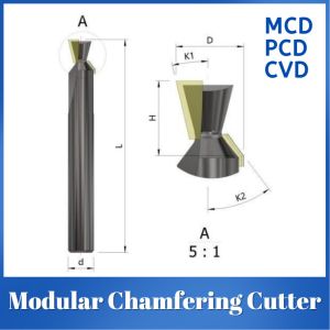 Multi Angle MCD PCD CVD Diamond Tools Modular Chamfering Cutter
