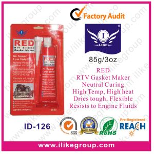 Flexible Acetic Cure Silicone Sealant / Red Gasket Maker With Heat Resistant