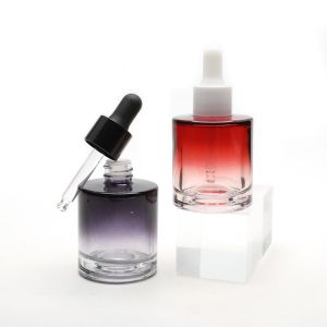 Luxury Fat 40ml Glass Liquid Foundation Bottles Round Colored