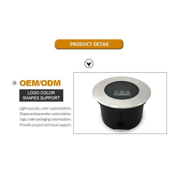 Outdoor Led Deck Lighting IP67 Full customization Diffused Tempered Glass DC24V For Gardens Paths