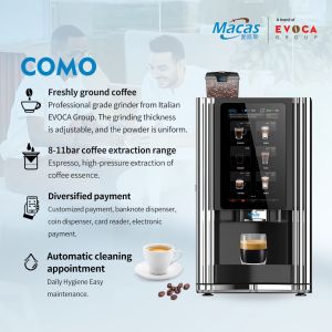 Convenient and Commercial Coffee Vending Machine EVOACAS Table Top Espresso Tea