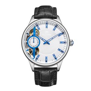 Japanese Movement Men'S 46mm Alloy Quartz Watch Hollowed Out