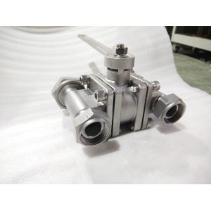 Stainless Steel Cryogenic 3 Way Ball Valve DN25 For LNG / LOX / Liquild Gas