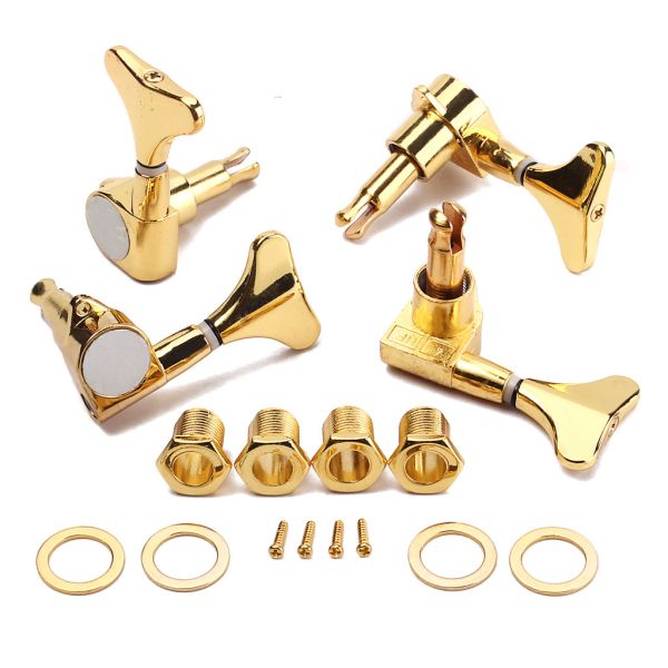 Set Of 2L2R Gold Bass Tuning Pegs Tuning Machine Heads Acoustic Electric Guitar Parts