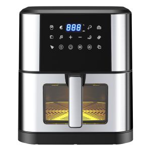 7L With Window Stainless Steel Air Fryer Oven Led Touch Screen For 12 Presets