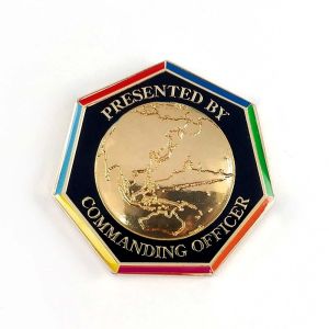Personalized Custom Brass Enamelled Custom Challenge Coins One Side with Design