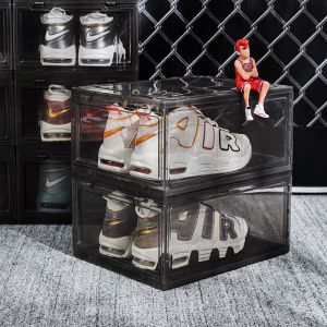 DustProof Transparent Plastic Shoe Box Superposition Display Moisture Proof