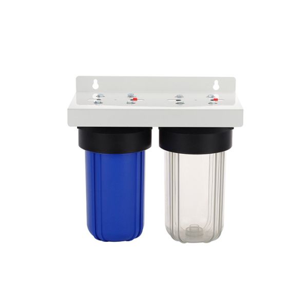 Quality 10'' whole house  water filter housings with big blue and clear  double sump 1'' port for sale