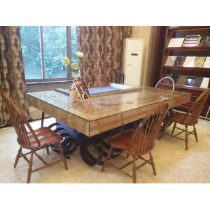 Fleeting Times Rectangle Eight Seats Electric Teppanyaki Hibachi Grill Table