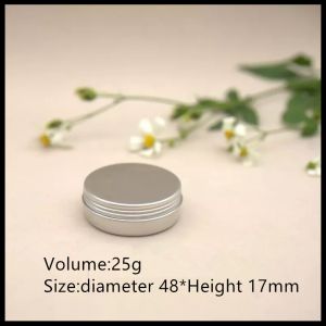 Wholesale 25g Cream Jar Silver Small Round Container Custom Aluminum Cans from china suppliers
