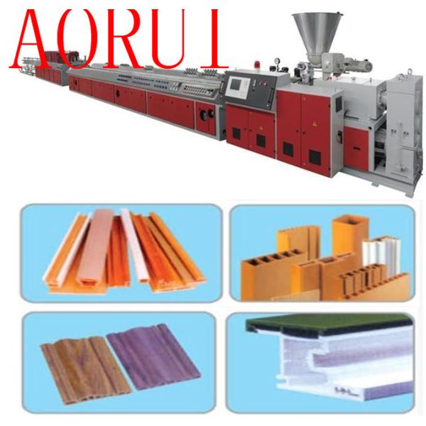 Quality Smooth PP / PE WPC Plastic Profile Conical twin-screw for Ceiling for sale