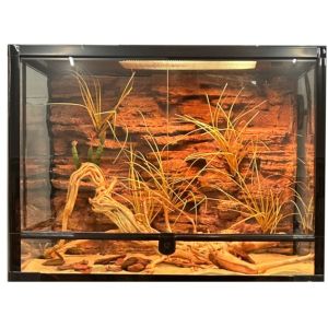Exquisite Workmanship Reptile Enclosure Background PU Material Snake Cage