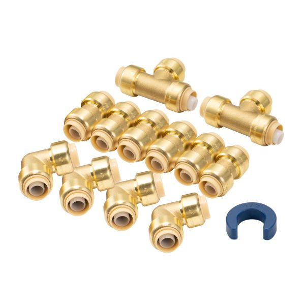 Quality OEM Push in Fitting Brass Coupling Quick Connector Push in Fitting Plumbing Water Pipe Push Fit Shark Bite for sale