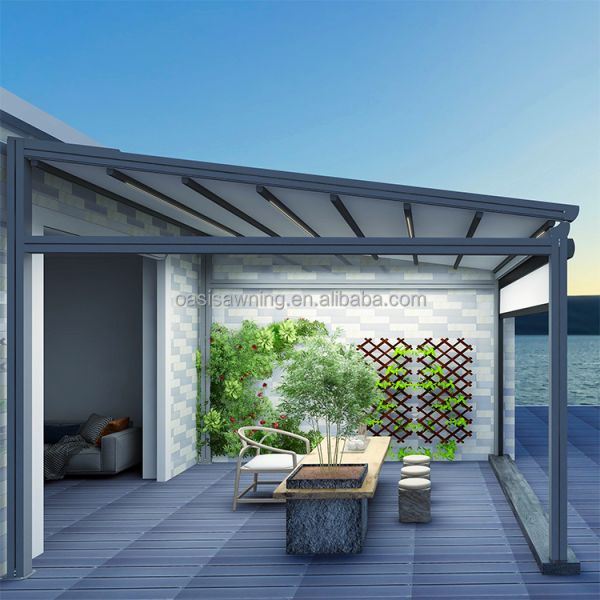 Easy Installation Heavy-Duty Aluminum Frame Pergola -Retractable Sun Block