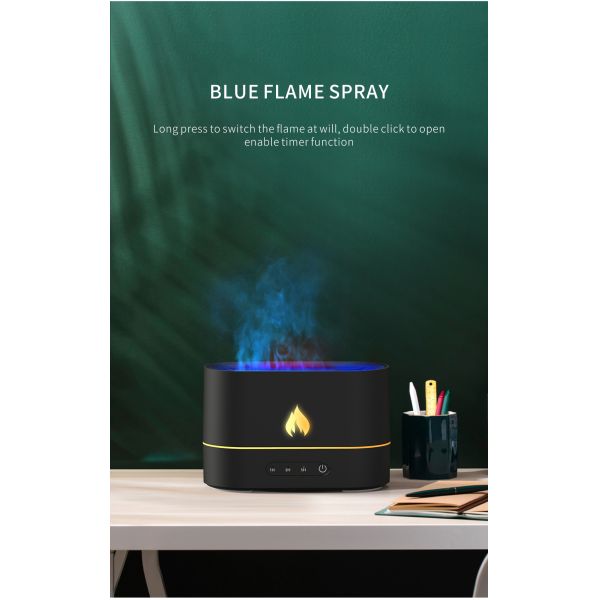 Flame Design Air Humidifier Diffuser 250Ml Aromatherapy Humidifier With Timing Controls